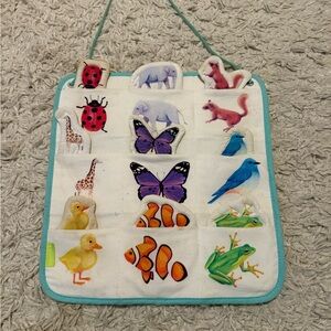 LOVEVERY Animal Themed Matching Wall Hanging with Pockets